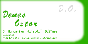 denes ostor business card